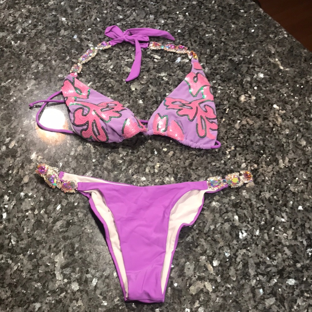 Bikini small pink & purple